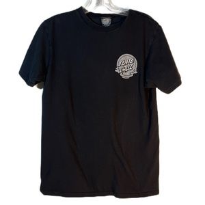 Santa Cruz Classic Dot T-Shirt Tee Skateboard Black Men's Size Medium (M)